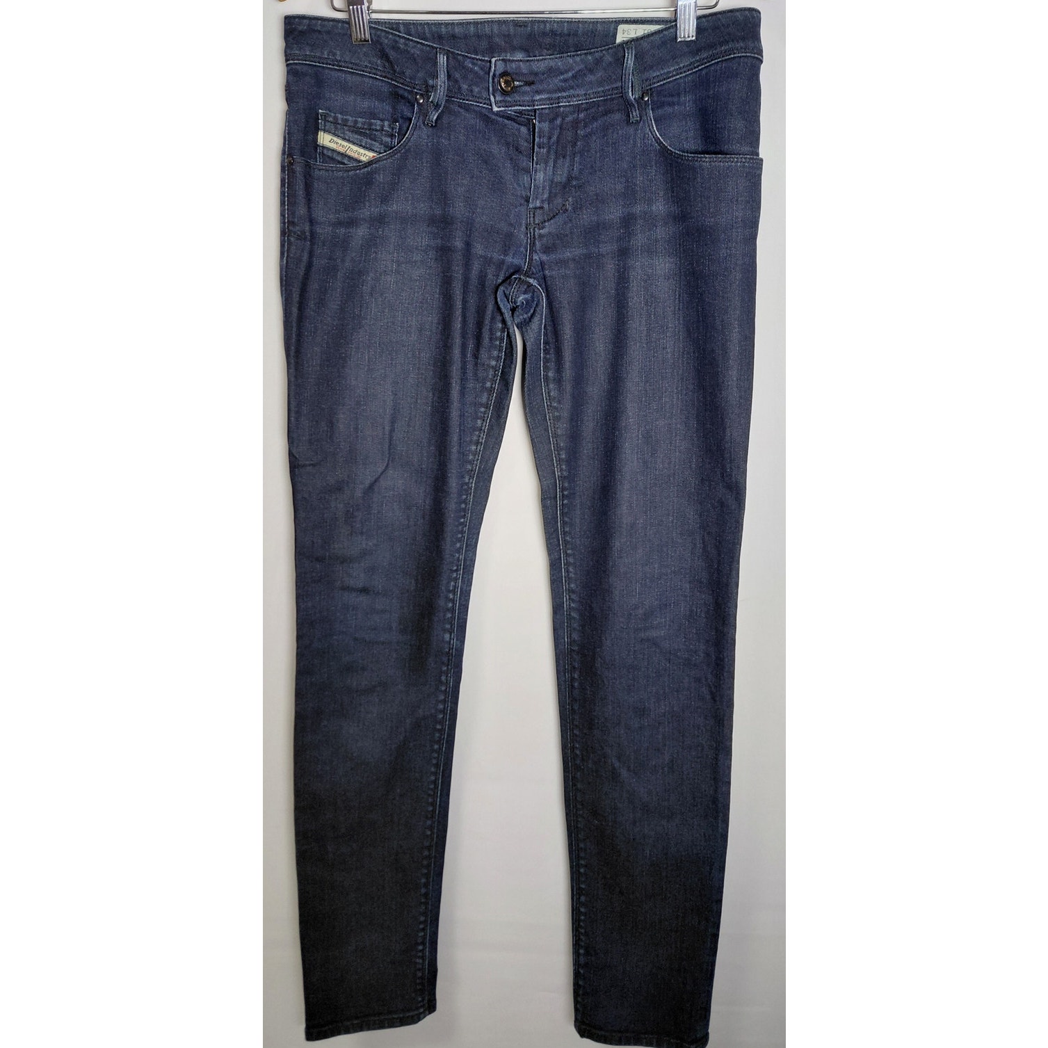 Diesel Nevy Made In Italy Jeans Blue Solid Denim Slim Men Size W31 L34